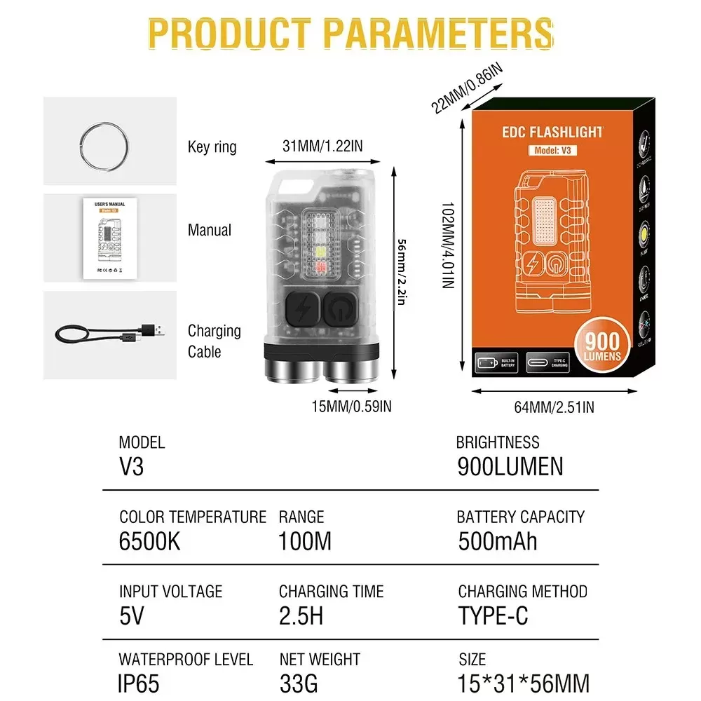 פנס UV קומפקטי BORUiT V3 - עוצמתי ונוח - תמונה 6
