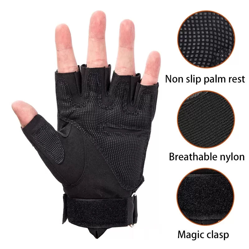 כפפות טקטיות חצי אצבע לגברים - רכישה בטוחה - תמונה 3