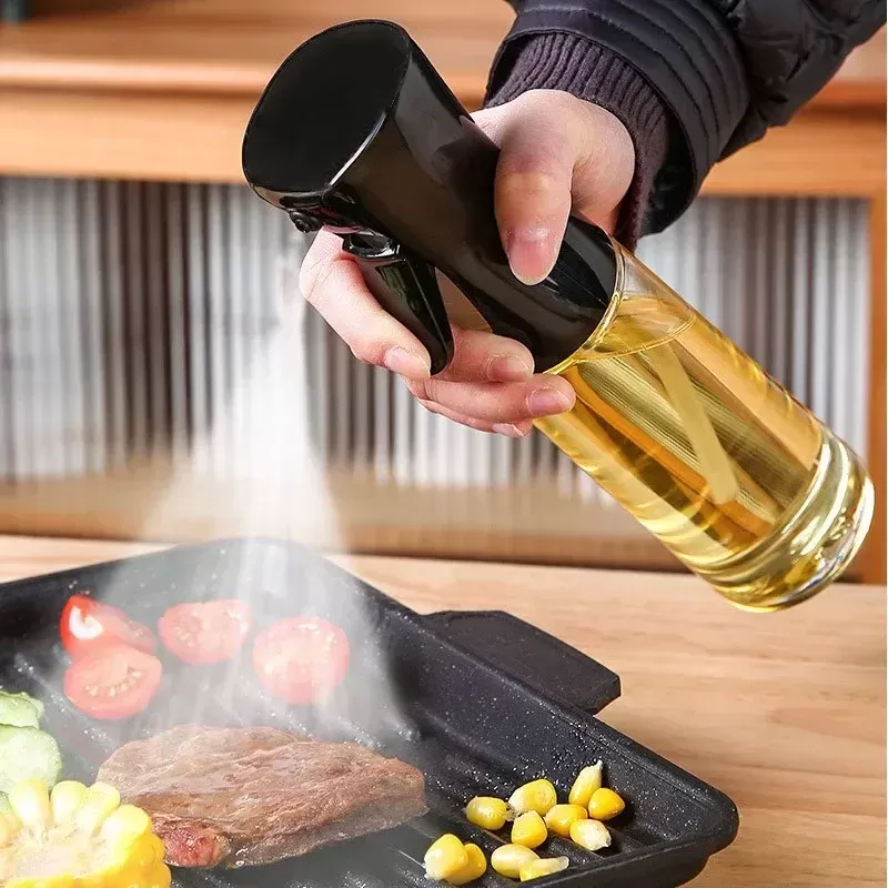 Oil Spray Bottle for Kitchen Olives 2in1 Oil Sprayer Dispenser 200/300/500ml Home Kitchen Camping Kitchen Cooking Utensils