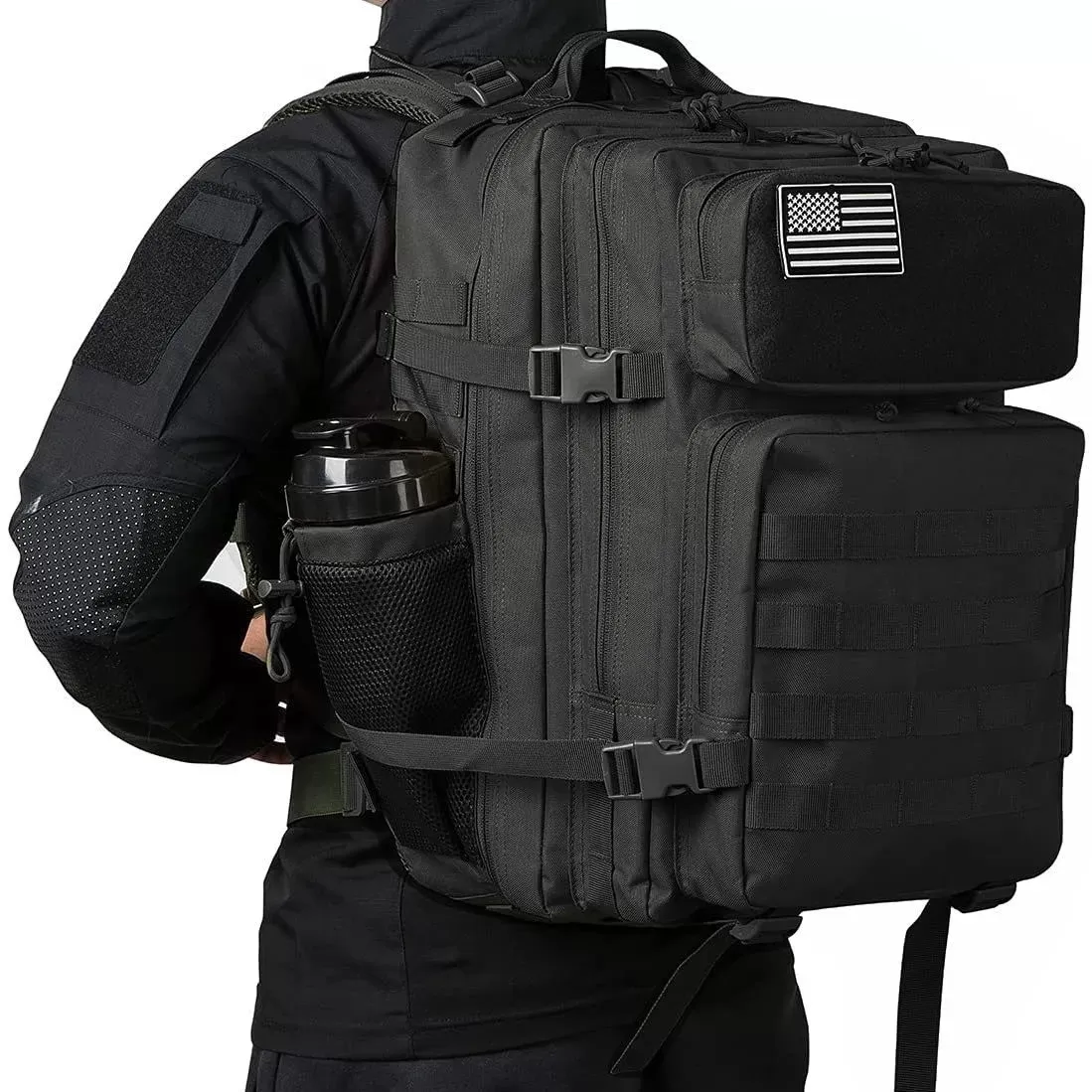 תיק גב טקטי MOLLE 45L לגברים - תמונה 2