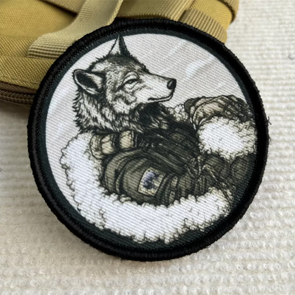 Wolf in Sheep's Clothing Warrior Tactical Patch Military Wolf Morale Badge Armband Printed Hook&Loop Patches Backpack Stickers