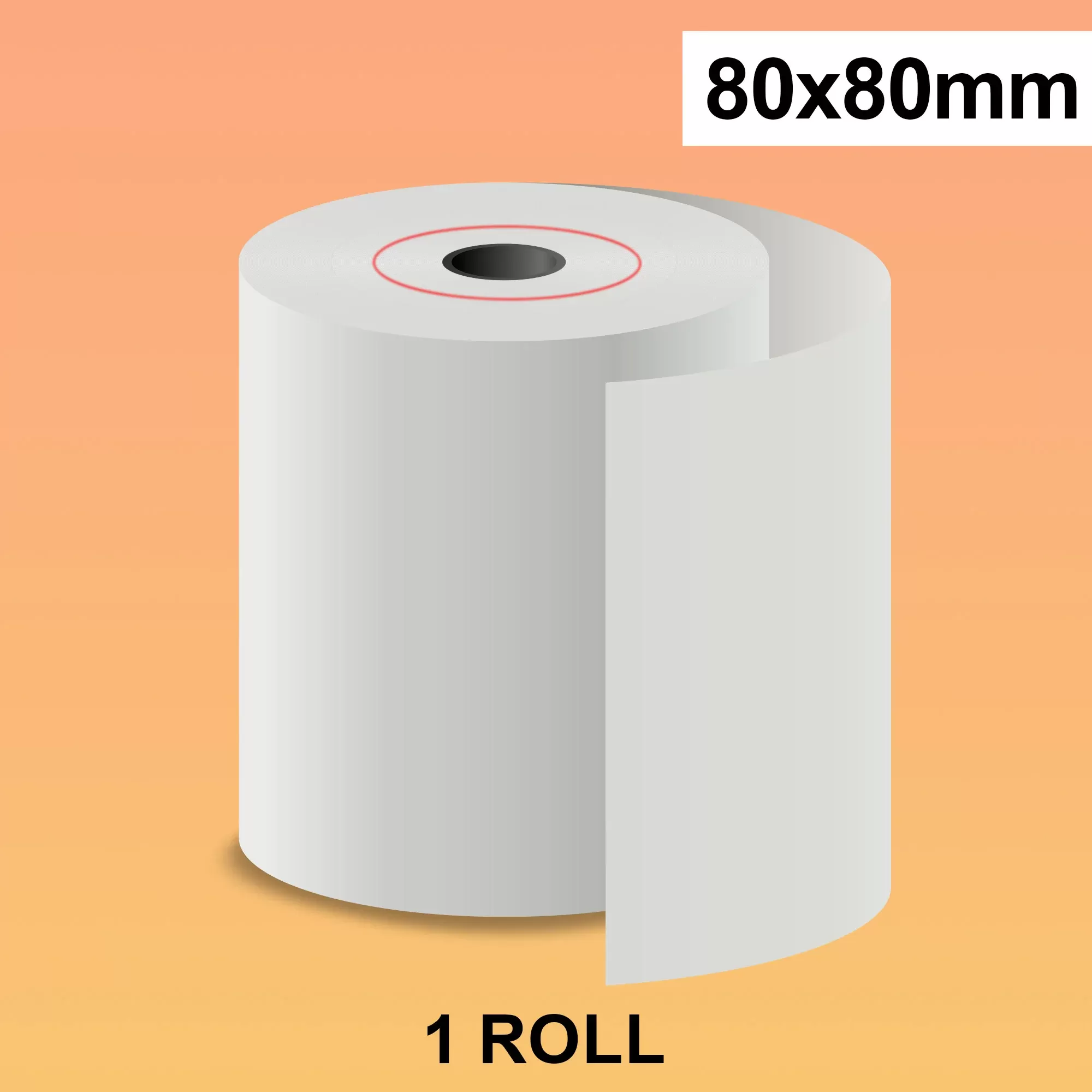 80X80mm Tharmal Paper Till Rolls for PDQ Machines 1 Roll Thermal Receipt Roll Card Machine Printer Paper Rolls