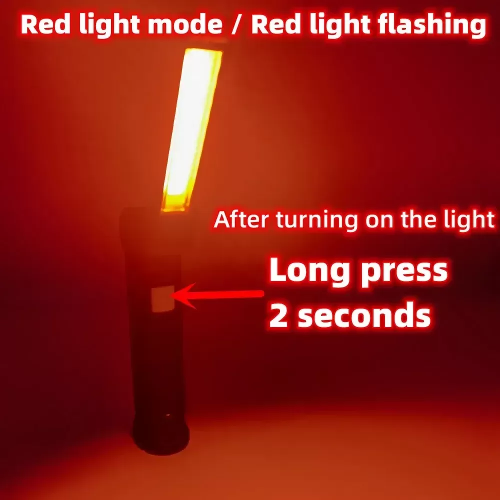 פנס LED נייד עם טעינה USB - אור חזק ונוח - תמונה 6