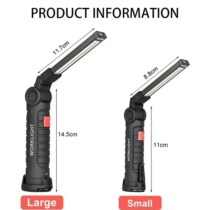 פנס LED נייד עם וו מגנטי - פתרון תאורה מושלם - תמונה 6