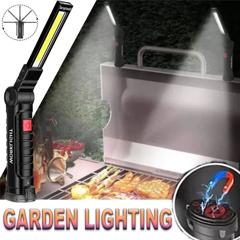 פנס LED נייד עם וו מגנטי