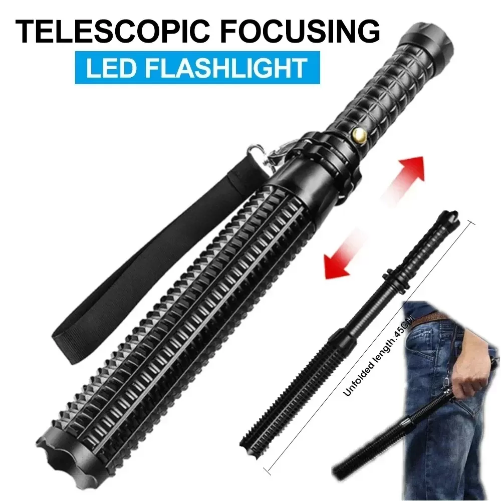 מקל בייסבול עם פנס LED מתכוונן