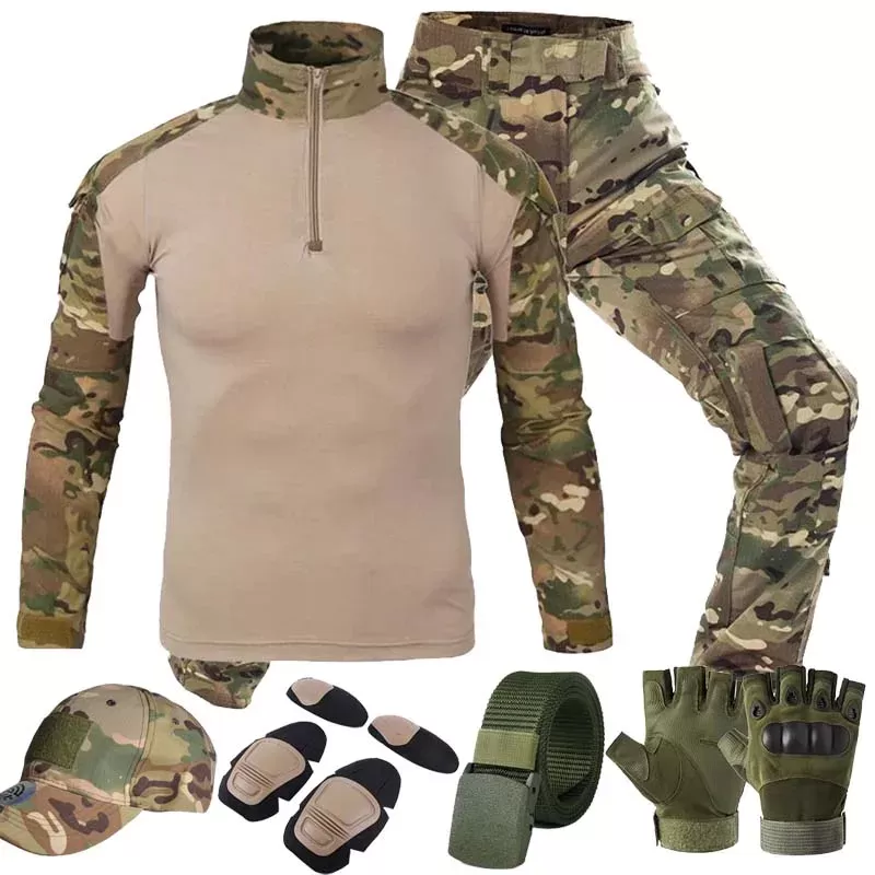 חליפת טקטית חיצונית MultiCam עם מכנסי קאמפ
