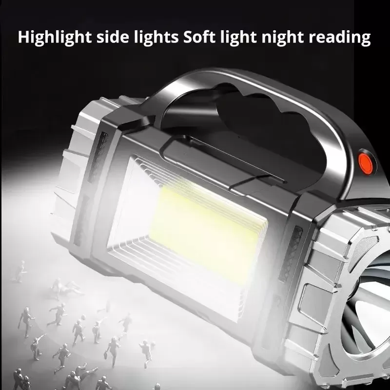 פנס נטען USB עם אור LED וסולארי - תמונה 6