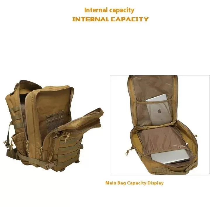 תיק גב טקטי MOLLE 45L לגברים - תמונה 6