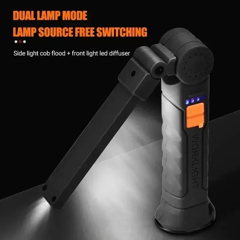 פנס COB נייד עם טעינה USB - תמונה 2