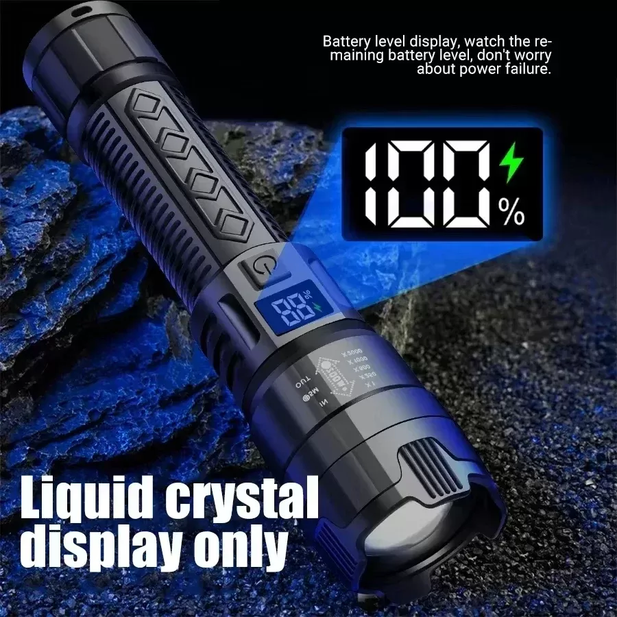 פנס LED נטען 1000LM עם זום טקטי - תמונה 3