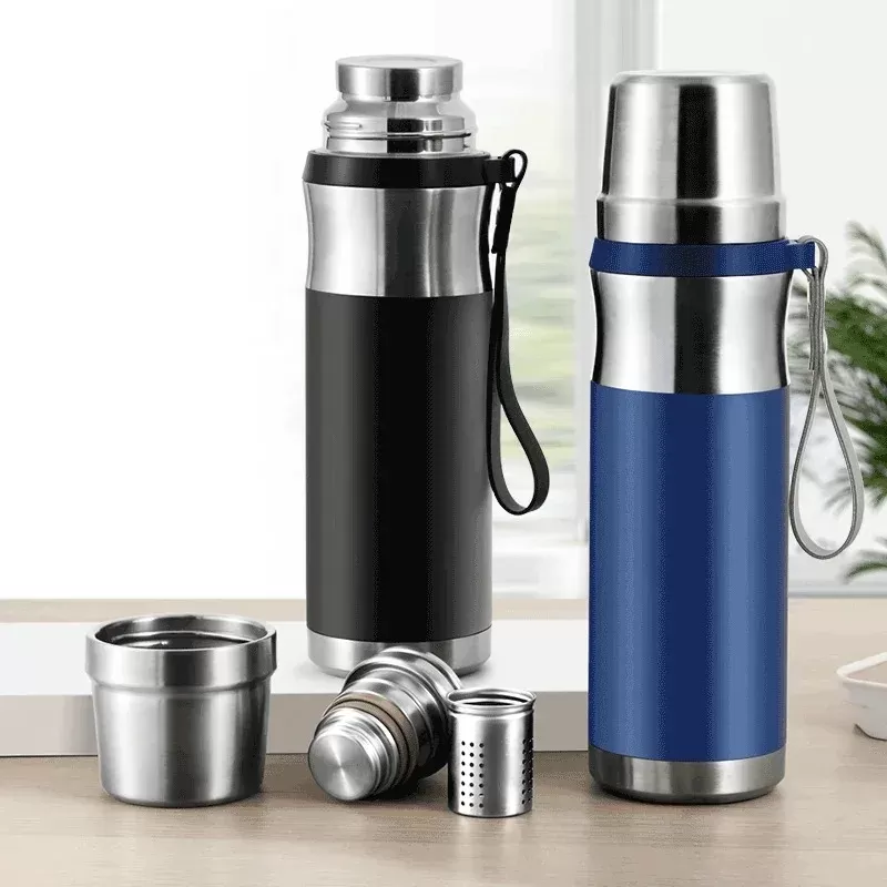 בקבוק תרמוס מבודד מפלדת אל חלד - 500ml/1000ml - תמונה 2
