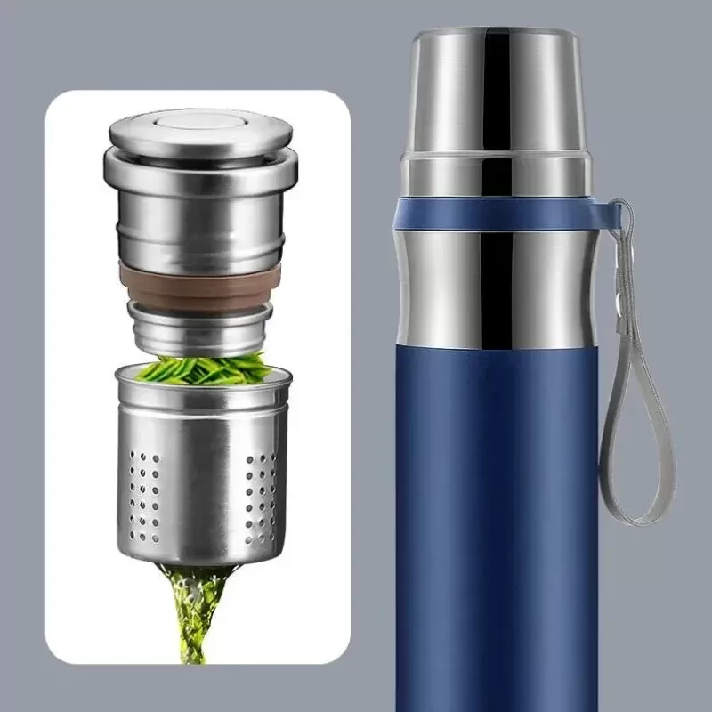 בקבוק תרמוס מבודד מפלדת אל חלד - 500ml/1000ml - תמונה 4