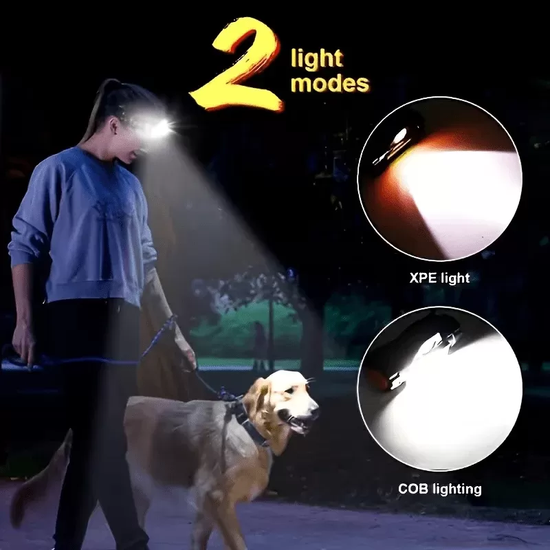 פנס ראש LED נטען USB - עמיד במים - תמונה 3