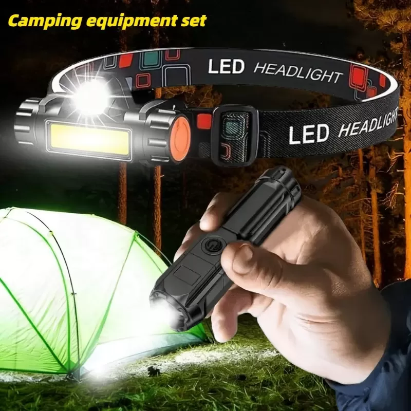 פנס ראש LED נטען USB - עמיד במים - תמונה 4