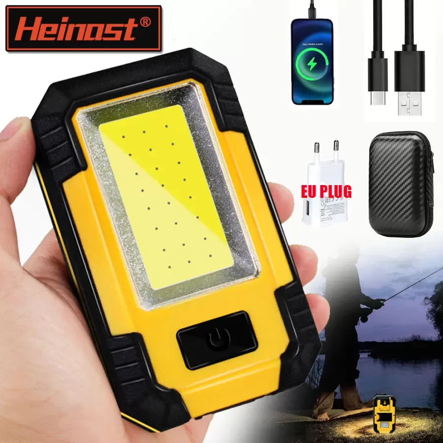 פנס עבודה נטען 4000mAh עם תאורת COB בהירה