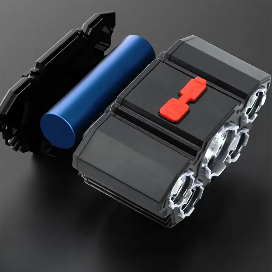 פנס ראש טקטי עם 5 נורות LED - נטען - תמונה 6