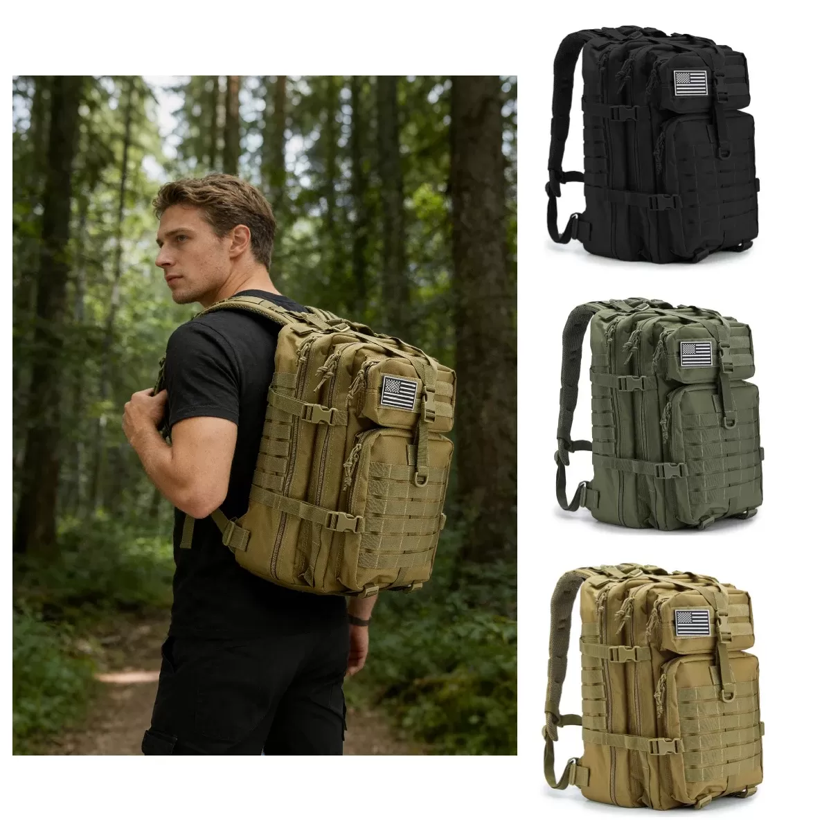 תרמיל טקטי 45L לגברים עם מערכת MOLLE
