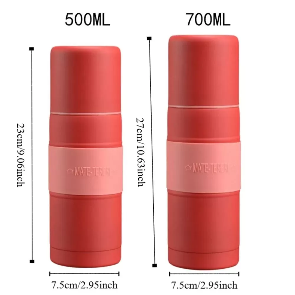 Stainless Steel Yerba Mate Tea Cup 700/500ml with Filter Straw Insulated Bottle Leak-proof Dropr-proof Vacuum Flask Outdoor - תמונה 5