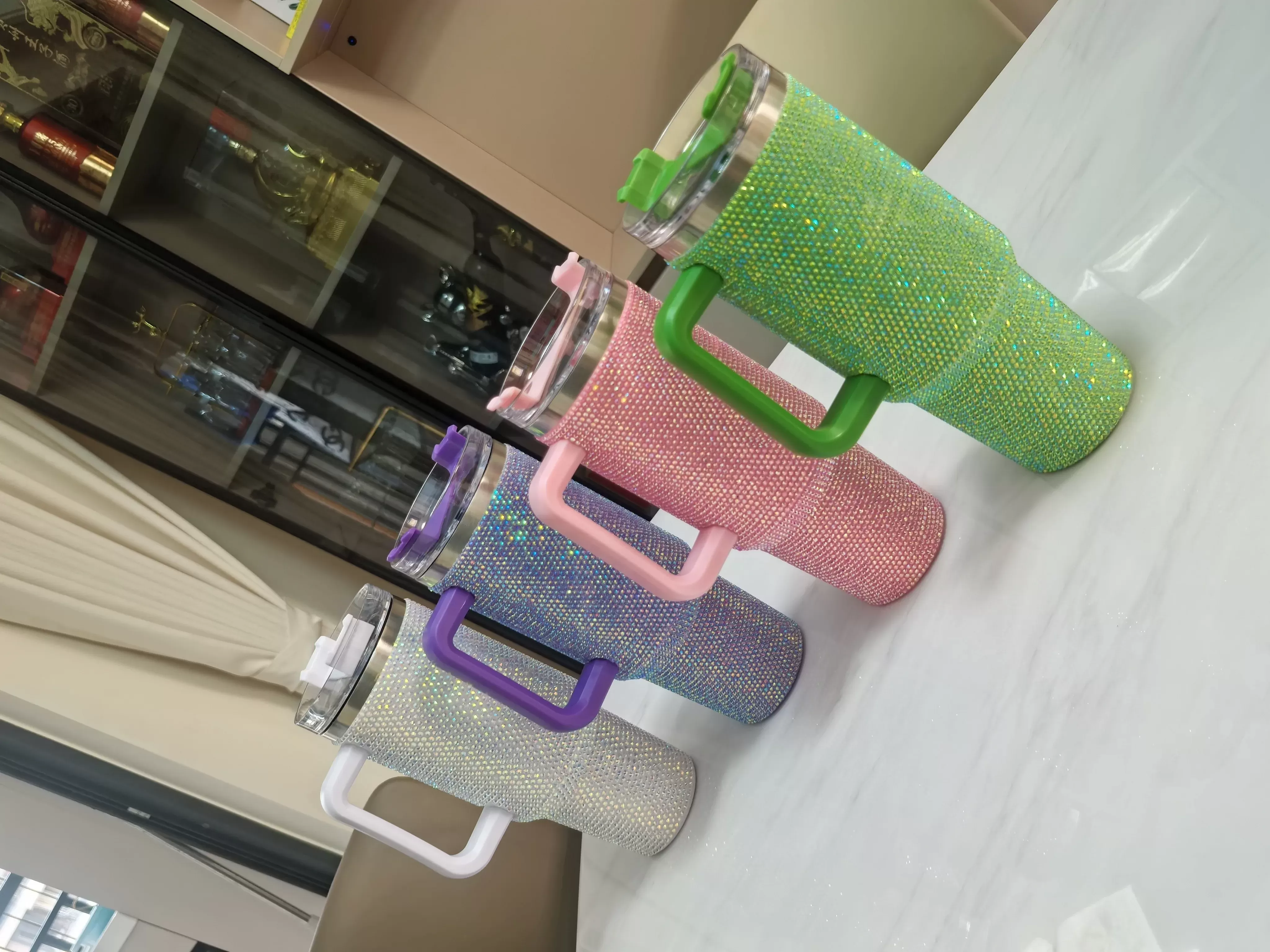 כוס מבודדת עם ידית ופיית קש 40oz - תמונה 3