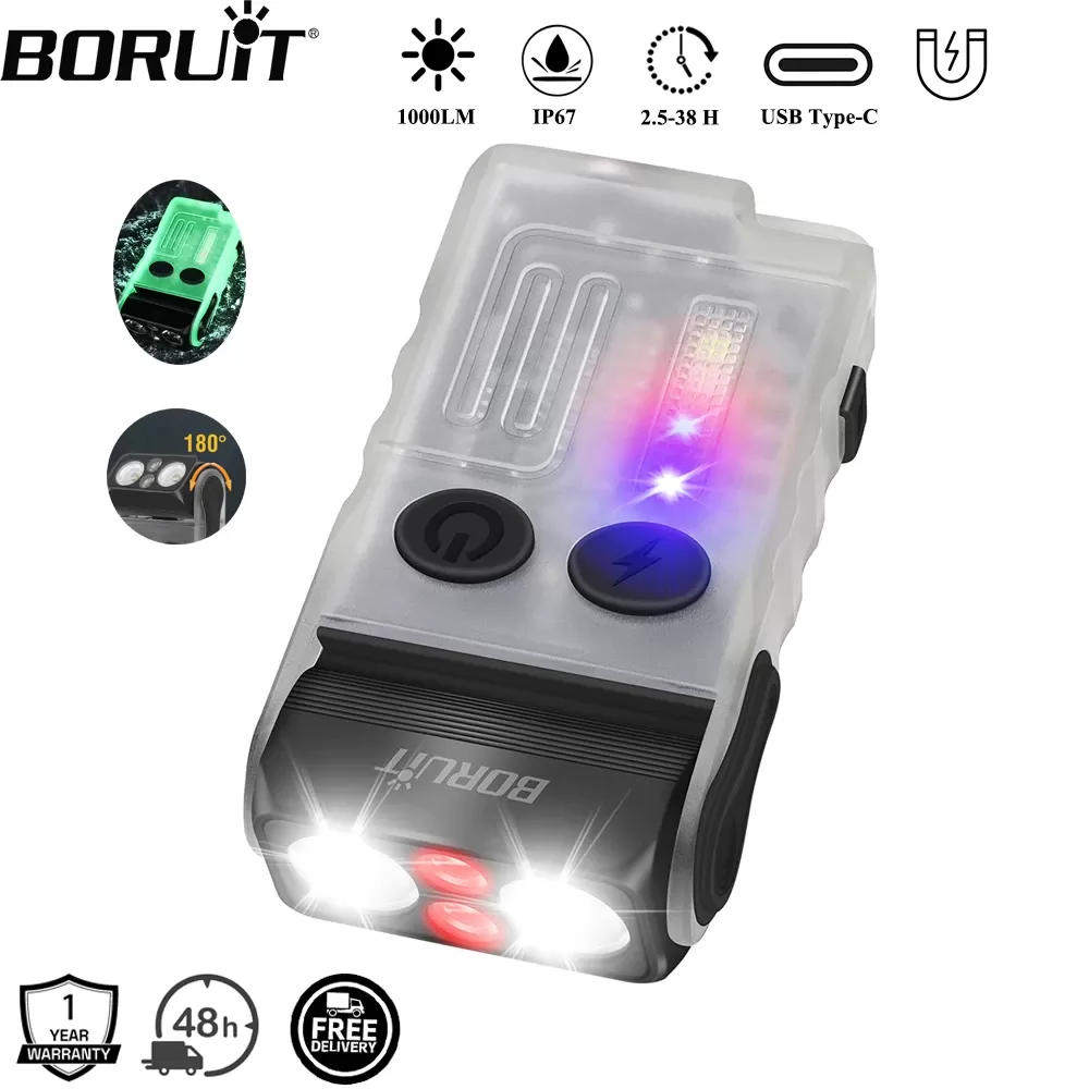פנס מיני BORUiT V20 עם רמקול ומגנט