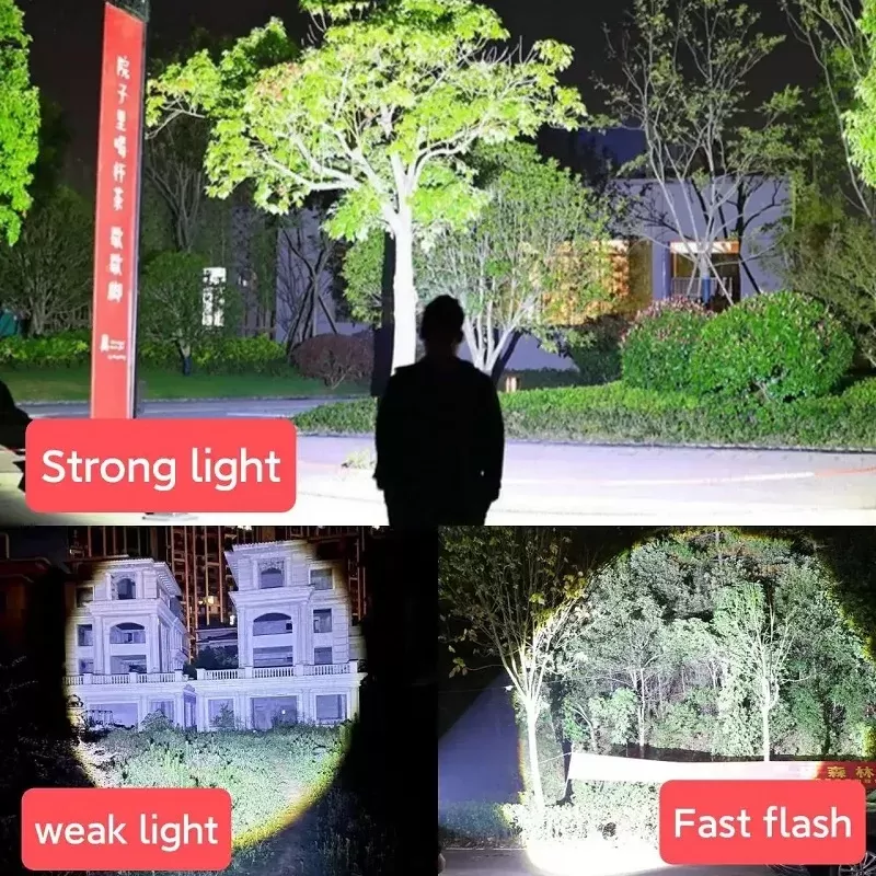 פנס LED טקטי עוצמתי - נטען USB - תמונה 3