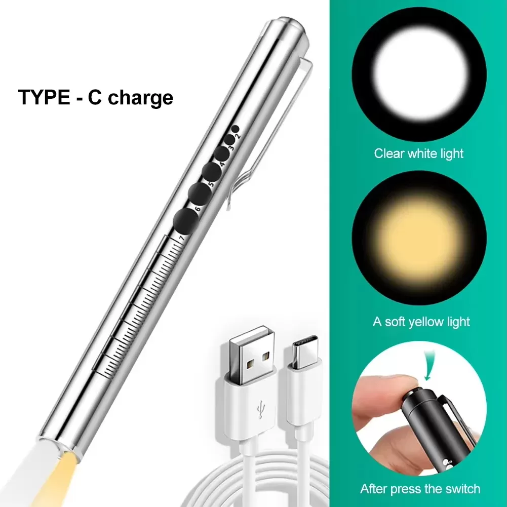 פנס LED נייד קומפקטי עם טעינה USB