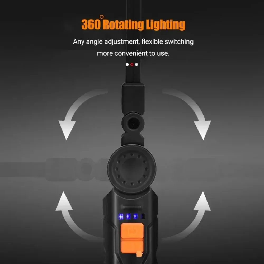 פנס LED נייד עם טעינה USB ואור חירום - תמונה 6