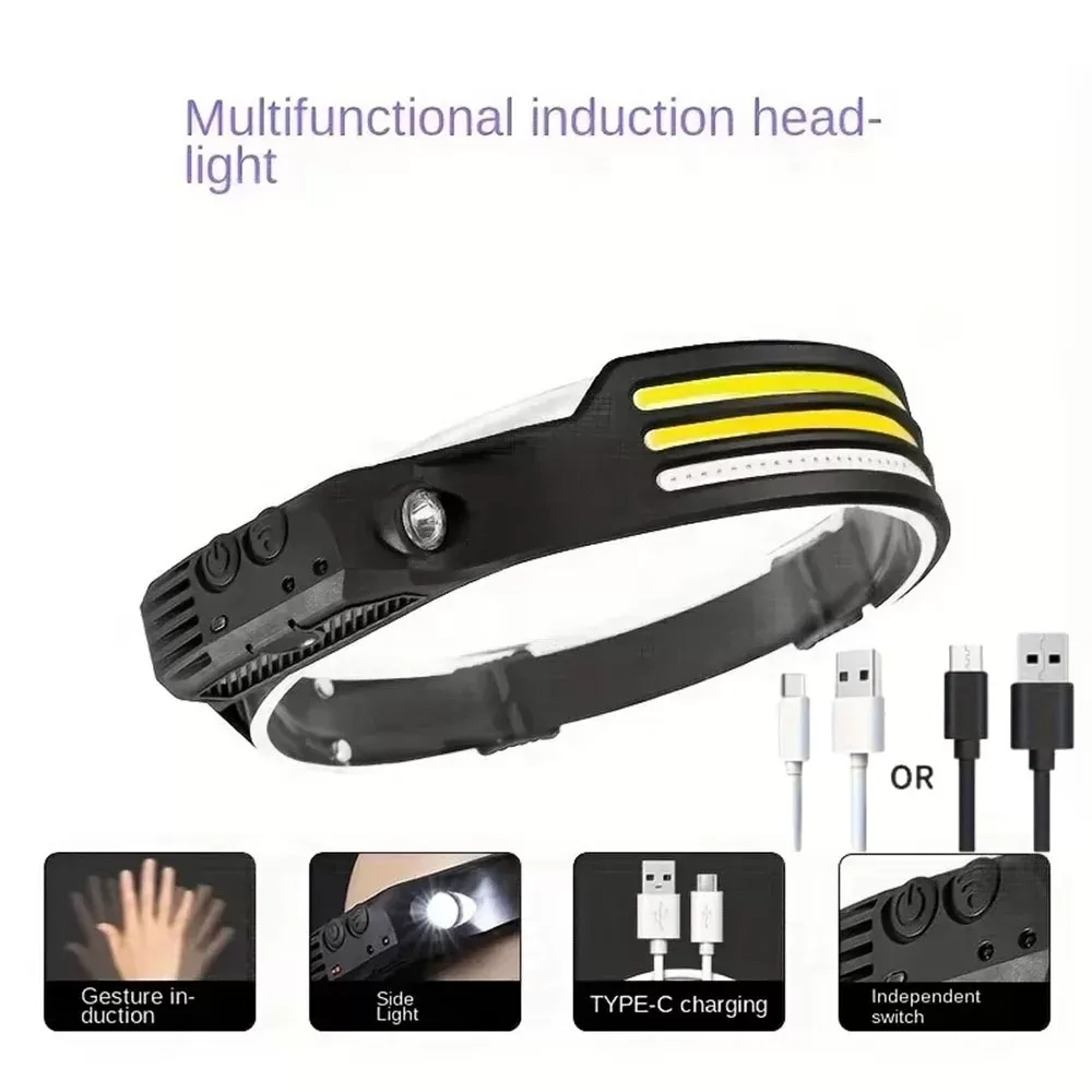פנס ראש LED נטען עם חיישן - פתרון מושלם לפעילויות חוץ - תמונה 5