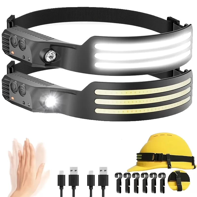 פנס ראש LED נטען עם חיישן