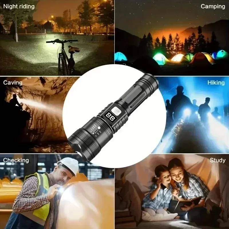 פנס LED נטען 100000LM עמיד במים - תמונה 6