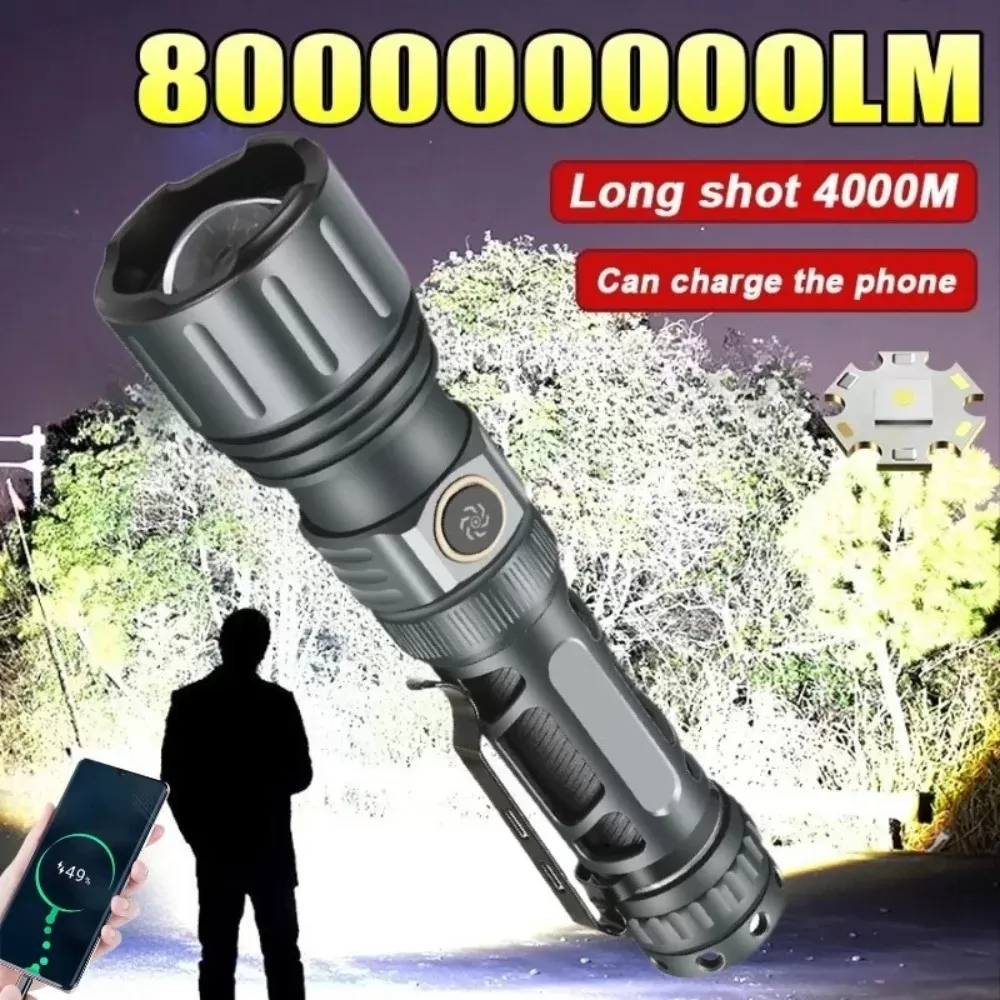 פנס LED נטען ועוצמתי לטיולים וקמפינג