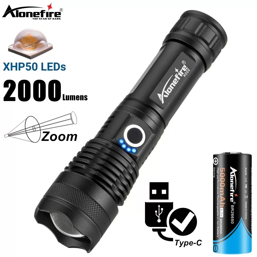 פנס עוצמתי 20W עם זום ואטום למים