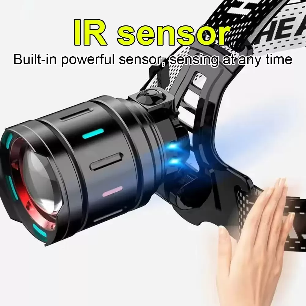 פנס טקטי נטען 10000LM עם חיישן IR - תמונה 2