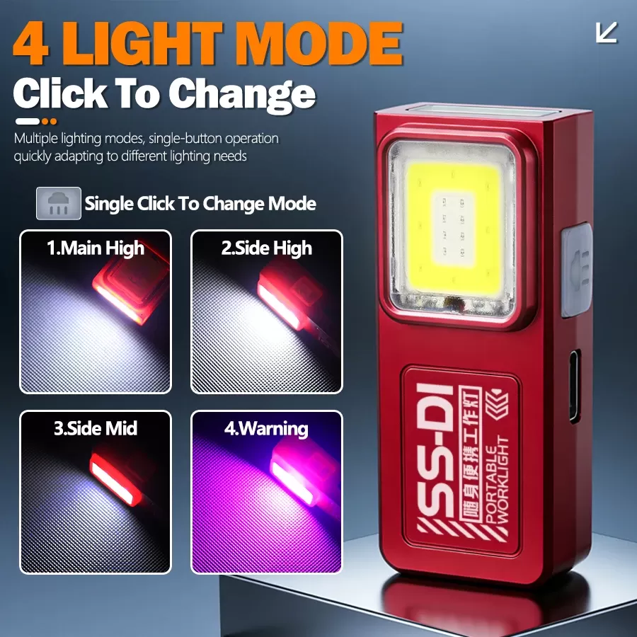 פנס מיני נטען עם LED עמיד במים - תמונה 3