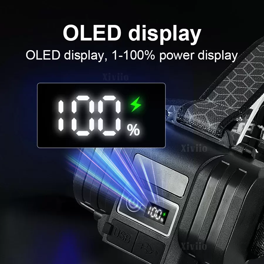 פנס ראש LED עוצמתי 960000000LM - תמונה 4