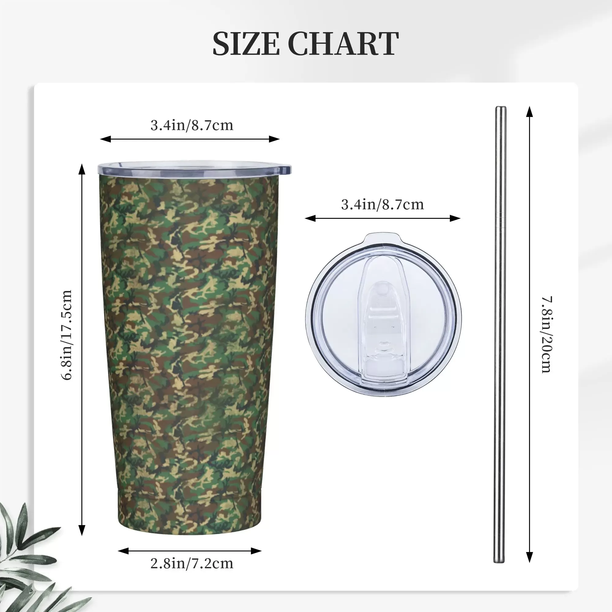 כוס תרמוס קמופלאז' איכותית 20oz - תמונה 6